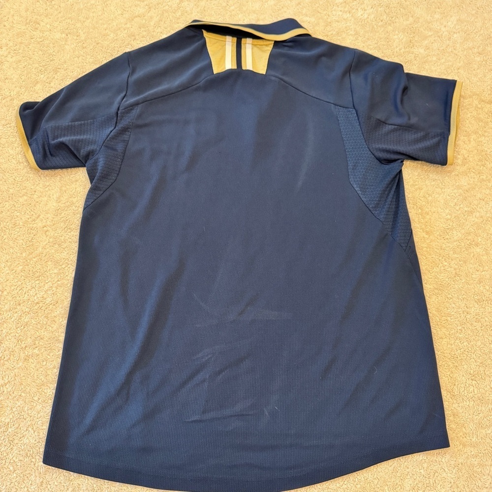 Adidas Notre Dame Hockey Men's Blue Polo Shirt - Picture 4 of 4